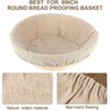 6 Packs Round Bread Proofing Basket Cloth Liner Rattan Baking