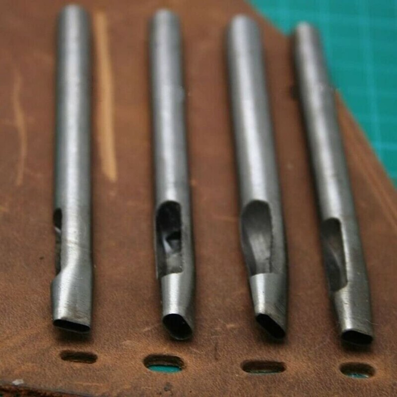 HappyHome 4-Piece Set of 4 Leather Craft Hole Punching Punches