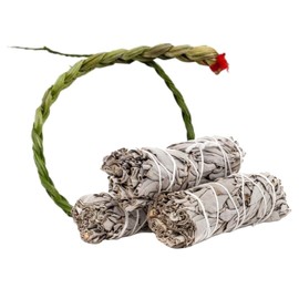 Canadian Hands, Smudge Herbs (Sweetgrass, 3 White Sage)