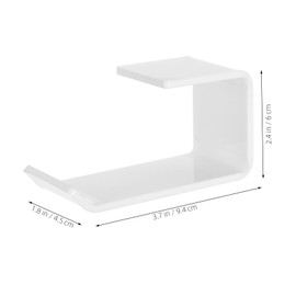 SHOWERORO Headphone Stand Modern White Desk Earphone Holder for Gaming Office Versatile Wall Mounted Hook for All Headsets Space Efficient Stylish Design for Tidy Workspaces