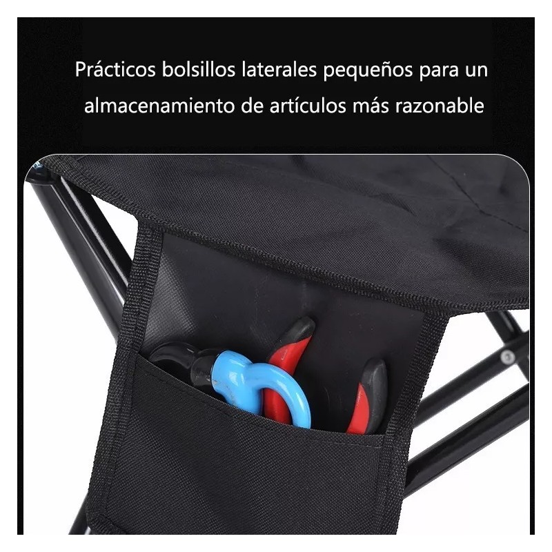Shuang.W Metal Camping Portatil Para Playa Campo Sillas Plegables