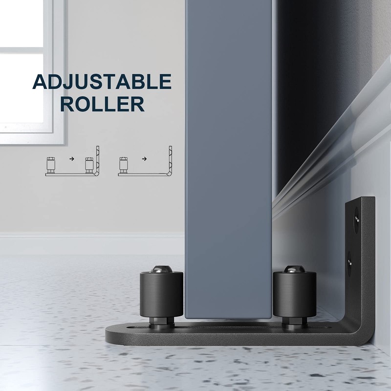 EaseLife Sliding Barn Door Bottom Floor Guide,Ball Bearings Adjustable Stay