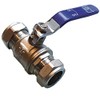 35mm Lever Ball Valve - Blue Handle