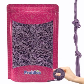 Fruidles Licorice Laces, Long Shoestring Candy Straws, Soft Chewy, Gelatin-Free, Party Favor (Grape Laces, 2 Pounds)