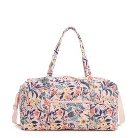 Vera Bradley Cotton Large Travel Duffle Bag, Paradise Coral