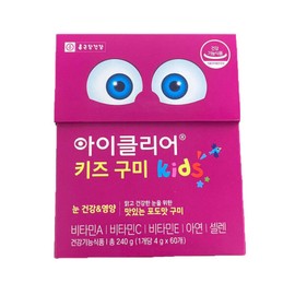 iclear Chong Kun Dang Health iClear Kids Gummies 4g x 60 gummies 1 unit / jh / 종근당건강 아이클리어 키즈 구미 4g x 60구미 1개 /  jh