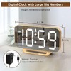 Peakeep Slim Digital Mirror Clock, Aesthetic Alarm Clock for Desk
