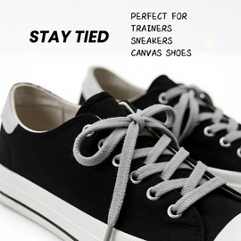 AWANGLOU 2 Pairs Flat Shoe Laces for Sneakers, Shoelaces for Sneakers in 28 Colors, Multiple Lengths for People Outdoor Climb