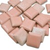 Mosaic Tiles 22.5 mm Square Salmon Pink Pieces Craft Tiles