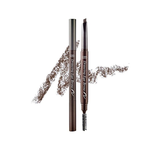 ETUDE HOUSE Drawing Eye Brow #2 Grey Brown | Long Lasting Eyebrow Pencil for Soft Textured Natural Daily Look Eyebrow Makeup