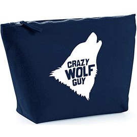 Hippowarehouse Crazy wolf guy printed make up cosmetic wash bag 18x19x9cm