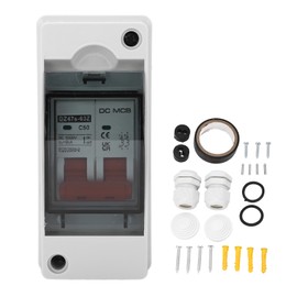 DC Circuit Breaker 2P 50A Miniature Isolator Switch IP65 Waterproof Solar PV Circuit Breaker 1000V