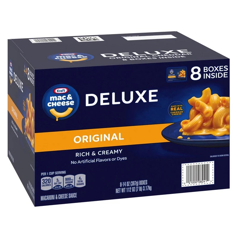 Kraft Deluxe Original Cheddar Macaroni and Cheese Dinner, 14 oz.,