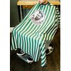 Kobe Professional Hairdressing Green Stripe Barbershop Cutting Gown - Large
