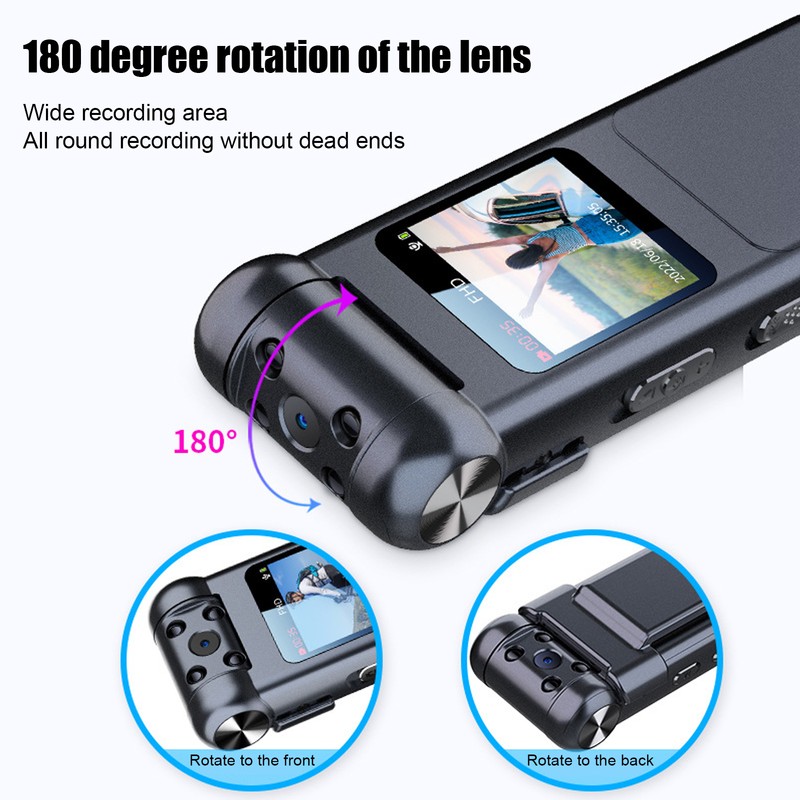 Video Recorder Multifunctional 1080P HD Noise Reduction Motion Detection Small