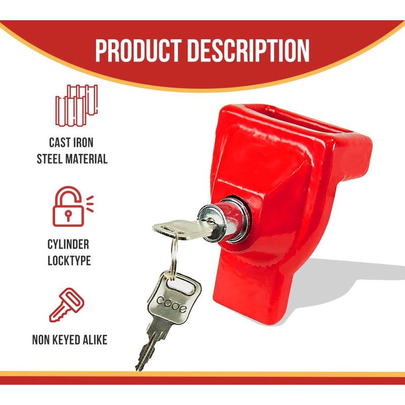 Mytee Products Cast Iron Air Brake Glad Hand Lock for