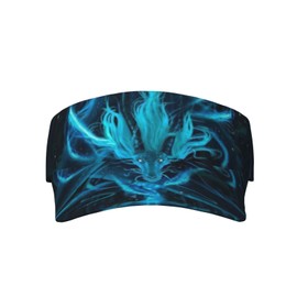 GYLILI Blue Dragon Sport Sun Visor Hat Adjustable Summer Outdoor Travel Beach Ball Cap Empty Top Baseball Cap for Men Women