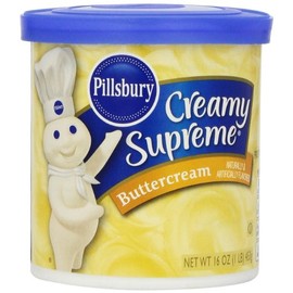 Pillsbury Creamy Supreme Frosting Buttercream Flavored, 16-Ounce (Pack of 8)