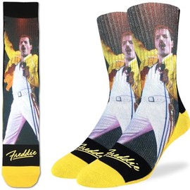 Good Luck Sock Men's Freddie Mercury, Wembley Socks, Adult, Shoe Size 8-13