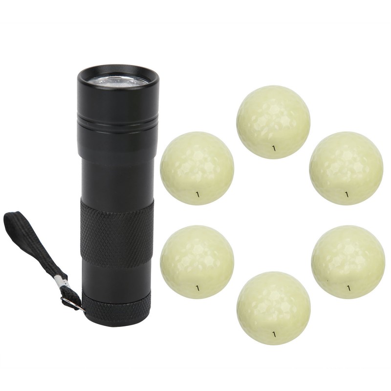 6PCS Golf Fluorescent Light Balls Night Practice Light Glowing Ball