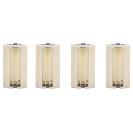 Joyzan Battery Converter, Parallel 3 AA to 1 D Size Battery Adapter Holder Converters Box Universal 1.5V Output Convert Switcher Storage Case Cell Conversion Flashlight Connection Off White 4Pcs