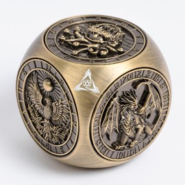 DND Spinner Dice7-in-1 Metal DND Dice Set Unique Dice Spinner Goblins Metal D&D Dice Dungeons and Dragons Gifts (Bronze)