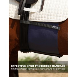 Harrison Howard Horse Belly Guard Body Bandage Wrap Spur Mark Protector Belly Cover Skin Guard Navy M