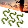 8PCS Carp Fishing Tied Hair Rigs Nylon Green Grass Line