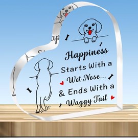 JMIMO Dog Gifts for Women Men Perfect Dog Acrylic Plaque Dog Lovers Dog Mum Dog Dad Birthday Christmas Gifts Keepsake