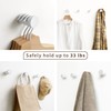 NAUMOO Wooden White Wall Hooks - Pack of 4 -