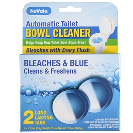 NuValu Toilet Bowl Cleaner White & Blue (2 Pack/4 Tablets)