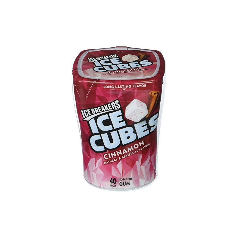 Ice Breakers Ice Cubes Sugar Free Gum, Cinnamon 40 count