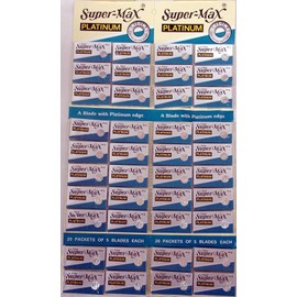 Super-max Razor Platinum Blades 20 Tucks of 5 Blades Each