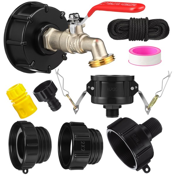 Duraaamo IBC Tote Adapter 275-330 Gallon Tote Water Tank Fittings,