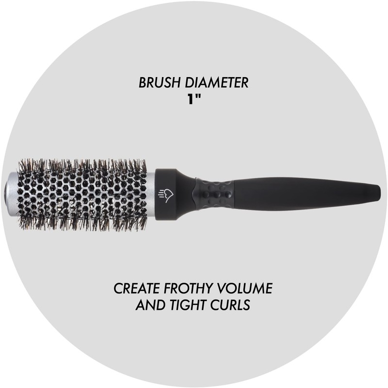 Sam Villa Signature Nylon & Boar Bristle Hair Brush Thermal