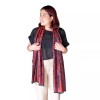 AeraVida Elegantly Stunning Hand Woven Red and Black Silk Elephant