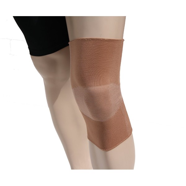 Alpha Medical Elastic Slip-on Compression Support Knee Brace – Knee Stabilizer Support – Knee Pain Relief (Small, Beige)