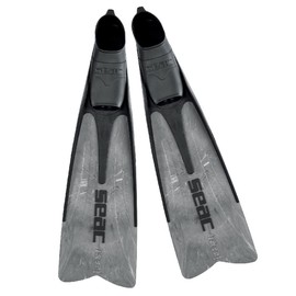 SEAC P-0710024206506A_EO Talent Italian Design Long Blade Fin for Spearfishing and Freediving Fins, Grey Camo - 47/48, 12.5-13.5