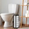 BROOKSTONE, Trending Black Toilet Paper Holder, Freestanding Bathroom Tissue Organizer,
