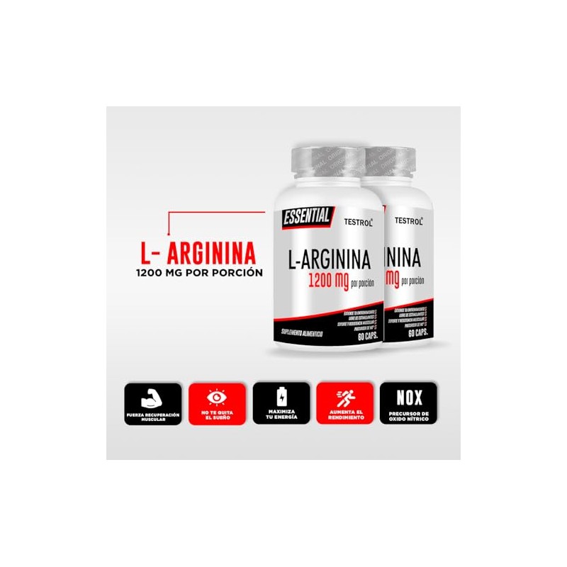 Arginina Essential 1200 mg, un precursor natural que potencia la
