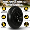 4.80/4.00-8 Tire and Wheel, 16” Wheelbarrow Tires Flat Free, with