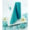 50 Apartina Napkins Fabric-Like Airlaid, Plain, Turquoise, Size 40 x