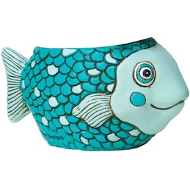 Allen Designs Planter Teal Fish