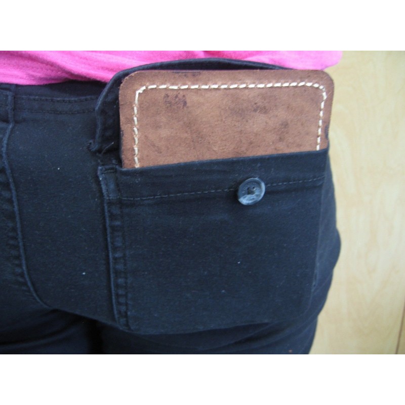 Azula Inside the Pocket Leather Concealment Handgun Wallet Holster for