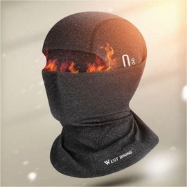 Men's Winter Riding Thermal Fleece Balaclava Mask Headcover Black