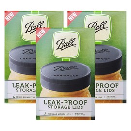Ball Mason Jar Leak-Proof Lids, Regular Mouth, 6 CT (Pack of 3)