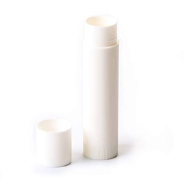 5ml Lip Balm Lipstick Twister With Push On Cap White x 10