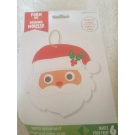 Unbranded Foam Santa Ornament kit makes 6 upc 889092630599