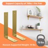 Gold Heavy Duty Shelf Brackets 4 Inch, Rustic Gold Iron