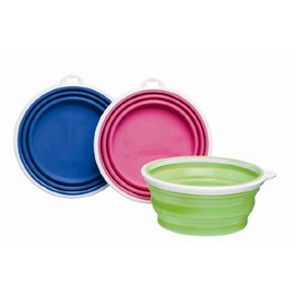 Bamboo Silicone Pop-Up Travel Bowl, Colors Vary, 6 inches x 8 inches x 3 inches